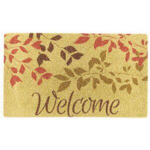Fall Autumn Branches, Door Mat, Natural Coir Fiber Doormat, Anti-Slip Rubber Mat
